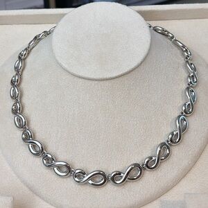D'Orlan Rhodium Plated Necklace 16-18"